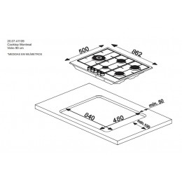 Cooktop Montreal Vidro 90cm - Debacco